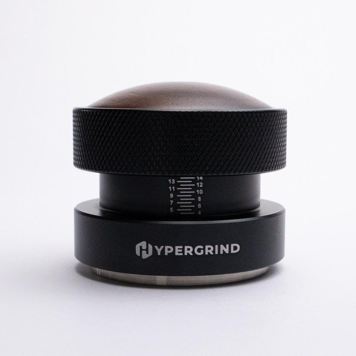 Self Levelling Palm Coffee Tamper (Black/Walnut)